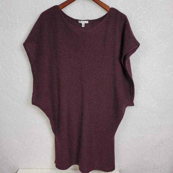 CAbi Dresses & Skirts - Cabi Red Sweater Tunic Mini Short Sleeves Crewneck Dress Size XL
